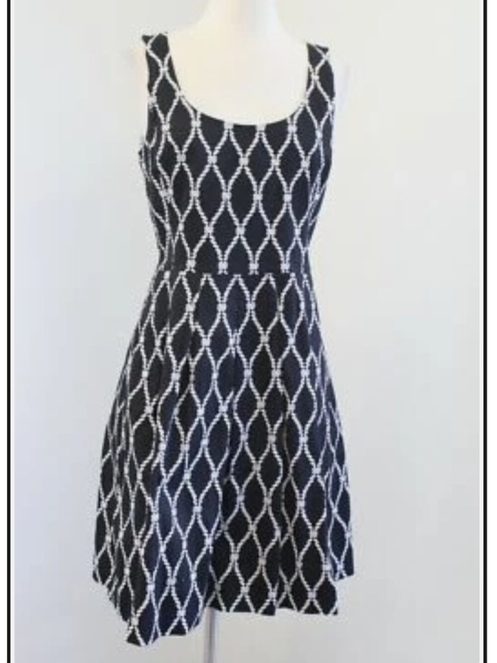 Banana Republic Rope Print Dress in Black & White Size 6 - Picture 13 of 13